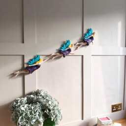 Flying Fairy Wall Mount - Fourth Wing Inspired 3D Printed Fantasy Home Decor Bookish Gift - thumbnail 2