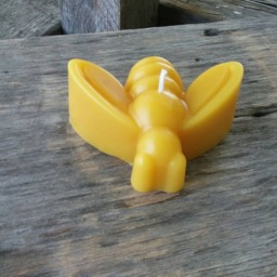 Honey Bee Beeswax Candle Michigan Pure, Unscented, Farmhouse Rustic - thumbnail 3