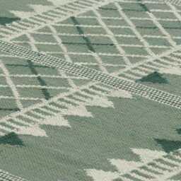 Handwoven Wool Kilim Rug Scandinavian Geometric Design, Custom Made - thumbnail 3