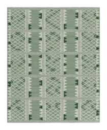 Handwoven Wool Kilim Rug Scandinavian Geometric Design, Custom Made - thumbnail 1