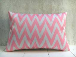 Silk Ikat Pillow Cover - 16x24, Handwoven Accent Cushion - thumbnail 1