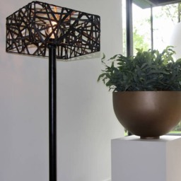 Handmade Rubber Lampshade Square Recycled Inner Tube Light - thumbnail 2