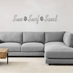 Sun Surf Sand Vinyl Wall Decal Beach Home Decor - thumbnail 3