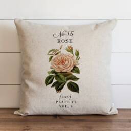 Rose Pillow Cover - 18 X 20 Botanical Floral Spring Home Decor Summer Throw Garden - thumbnail 1
