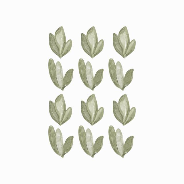 Jungle Leaves Fabric Wall Stickers - Removable & Reusable - image 1