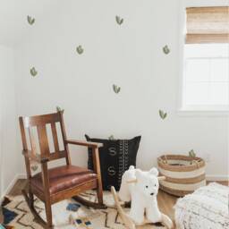Jungle Leaves Fabric Wall Stickers - Removable & Reusable - thumbnail 2