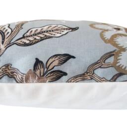 Schumacher Hothouse Flowers Pillow Cover Mineral Blue Linen, Celerie Kemble Design - thumbnail 2