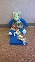 Custom Baby Gift Set Includes Matching Blanket, Bear, & Sensory Blanket - thumbnail 4