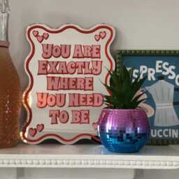 You Are Exactly Where Need To Be Mirror, Affirmation Mirrors, Positivity Quotes On Decals, Dopamine Design - thumbnail 1