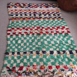 Boucherioute Rug - Berber Atlas Rug, Moroccan Handwoven Vintage Rug /140 X 240 cm/4.5 7.8 Ft/ Code 316 - thumbnail 3