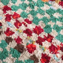 Boucherioute Rug - Berber Atlas Rug, Moroccan Handwoven Vintage Rug /140 X 240 cm/4.5 7.8 Ft/ Code 316 - thumbnail 4