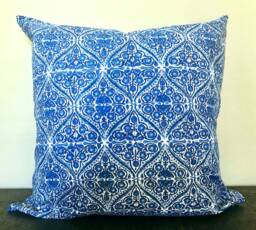 Euro Covers/Shams/Bed Pillows/ Decorative Pillows /Blue Cushion Covers/ Throw/Floor Hand Block Printed/ - thumbnail 1