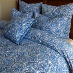 Euro Covers/Shams/Bed Pillows/ Decorative Pillows /Blue Cushion Covers/ Throw/Floor Hand Block Printed/ - thumbnail 4