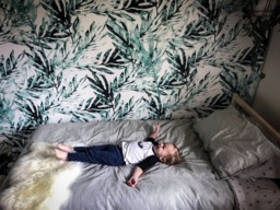 Watercolor Palm Leaves Removable Wallpaper, Rreusable Wall Mural, Palm Leaf Art, Tropical Floral Decal #33 - thumbnail 1