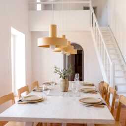 Set Of 3 Wood Pendant Lights Scandinavian Style, Wooden Chandelier Lighting Cozy Dining Room - thumbnail 3