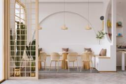 Set Of 3 Wood Pendant Lights Scandinavian Style, Wooden Chandelier Lighting Cozy Dining Room - thumbnail 1