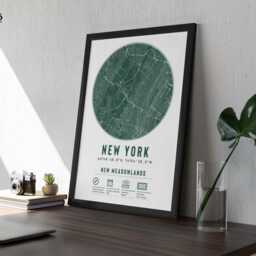 New York Jets Meadowlands Stadium Map Print Unique Framed Gift - For Him Dad Brother Granddad Uncle American Football Poster Decor - thumbnail 3