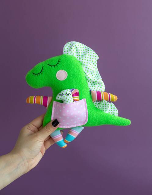 Dinosaur Toy Stuffed Animal Plush Animals New Baby Gift, Comforter Gift, Stuffed For Sleep Dinosaur Cotton Fabric - image 1