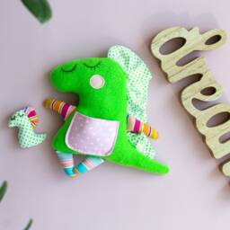 Dinosaur Toy Stuffed Animal Plush Animals New Baby Gift, Comforter Gift, Stuffed For Sleep Dinosaur Cotton Fabric - thumbnail 3