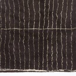 Handmade Brown Beni Ourain Rug Moroccan Berber Design - thumbnail 2