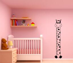 Baby Kid Children's Growth Chart Cow Moo Wall Decals Decal Vinyl Mural Decor Free Shipping L179 - thumbnail 1