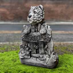 Concrete Welcome Wesie Dog Statue Stone Westie Sculpture Cement Ornament Garden Decoration Memorial Yorkie Figurine Yorkie Lover Gift - thumbnail 2