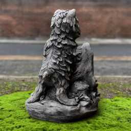 Concrete Welcome Wesie Dog Statue Stone Westie Sculpture Cement Ornament Garden Decoration Memorial Yorkie Figurine Yorkie Lover Gift - thumbnail 4