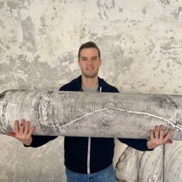 Large Sitka Spruce Tree Ring Woodcut Print Oregon Coast Wall Art - 52x60 Inches - thumbnail 2