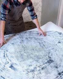 Large Sitka Spruce Tree Ring Woodcut Print Oregon Coast Wall Art - 52x60 Inches - thumbnail 1