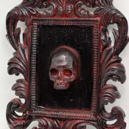 Framed Blackened Skull. in Gothic Style Frame - thumbnail 2