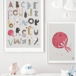 Poster Mural/Abc Kids Q Poster, Animal Alphabet, Letters, Children's Room Wall Decoration Room, Art Print, As A Gift - thumbnail 3