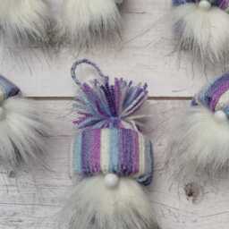 Mini Gnome Decoration, Christmas Gonk Ornament For Tree, Gnome, Gonk, Gift Box - White Nose - thumbnail 2