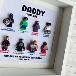 Dad Daddy Hero Gift Frame - M8 Father's Day, Christmas, Uncle, Grandad Unique Personalised Customised Gift - thumbnail 2