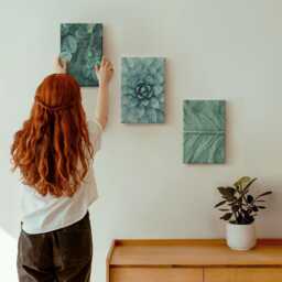 Canvas Wall Art Set Of 3 - Close-Ups Succulent Plants & Leaves, Green Print, Flowers Decor - thumbnail 3