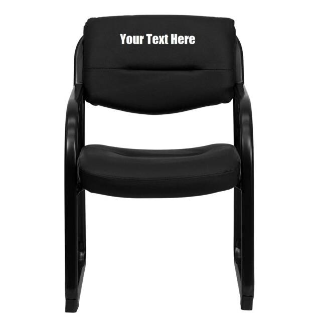Custom Designed Executive Side Reception Chair With Sled Base Personalized Name - image 1