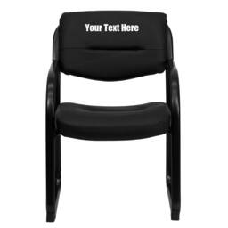 Custom Designed Executive Side Reception Chair With Sled Base Personalized Name - thumbnail 1