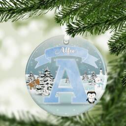 Baby's First 1st Christmas Personalised Pink Blue Kids Gift Present Keepsake Novelty Bauble Tree Xmas - thumbnail 2