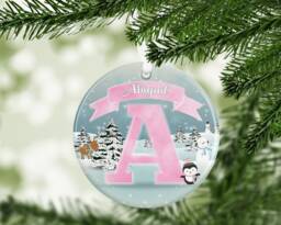 Baby's First 1st Christmas Personalised Pink Blue Kids Gift Present Keepsake Novelty Bauble Tree Xmas