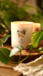 Ripe Mango Soy Wax Candle Vegan Natural Tropical Gift For Her Summer Home Decor Fruity Beach Garden - thumbnail 1