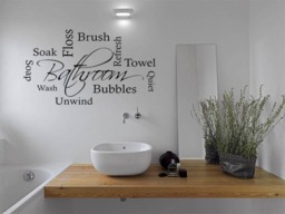Bathroom Bubbles, Unwind & Soak Wall Art Sticker, Vinyl Decal, Modern Transfer, Home Decor - thumbnail 1