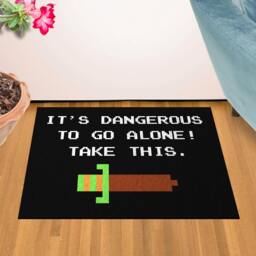 It's Dangerous To Go Alone - Doormat Welcome Floormat - thumbnail 1