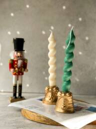 Handmade Christmas Candle Holder - Snowman Taper Ornament
