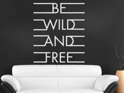 Wall Decals Quote Be Wild & Free Decal Vinyl Sticker Bedroom Interior Design Home Living Decor Art Murals Eg66 - thumbnail 1