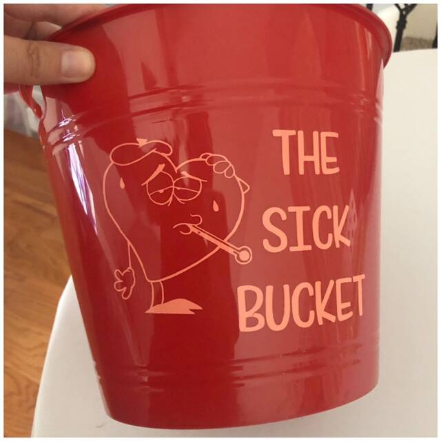 Sick Bucket Decal - Not Included Puke Vinyl Bathroom Children Fun For Accessory - image 1