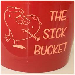Sick Bucket Decal - Not Included Puke Vinyl Bathroom Children Fun For Accessory - thumbnail 3