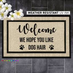 Personalized Hope You Like Dog Hair Doormat - A Quirky & Fun Welcome For Pet Lovers - thumbnail 1