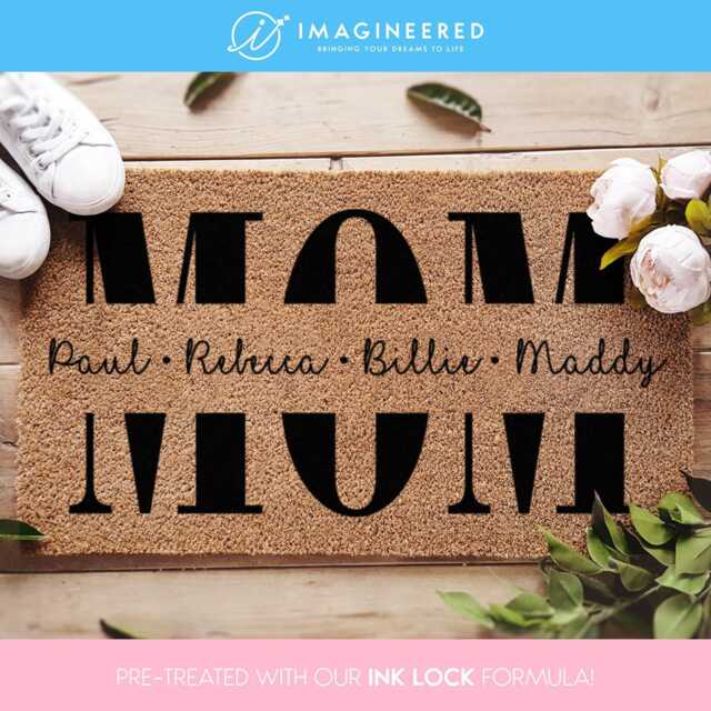 Custom Mom & Family Doormat - Gifts From Daughter Birthday Gift Mommy Housewarming New Home - image 1