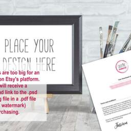"Frame Mockup - Brushes Styled Stock Photo Showcase Ratio 30cm X 20cm Or 11.75"" 8" - thumbnail 2