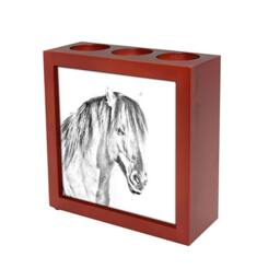 Henson - Wooden Stand For Candles/Pens With The Image Of A Horse New Collection - thumbnail 1