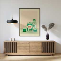 Korean Snack Poster, Onigiri Wall Art, Food Illustration Print - thumbnail 3